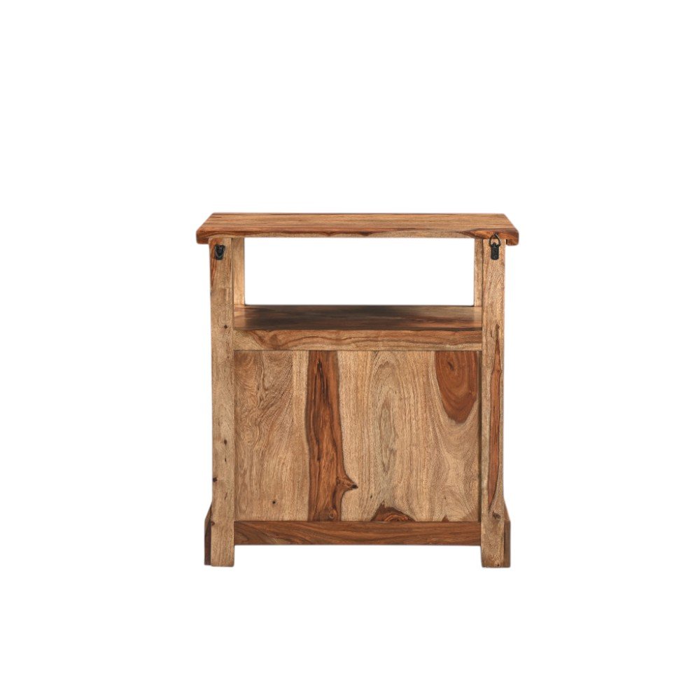 27" Brown Solid Wood Two Drawer Nightstand HomeRoots