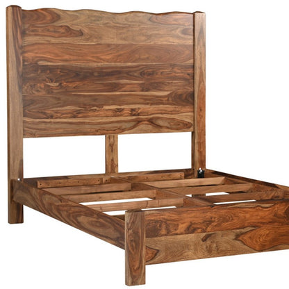Brown Live Edge Solid Wood Queen Bed Frame HomeRoots