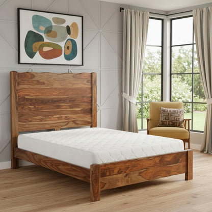Brown Live Edge Solid Wood Queen Bed Frame HomeRoots