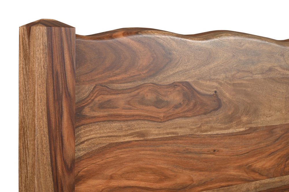 Brown Live Edge Solid Wood Queen Bed Frame HomeRoots