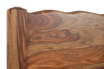 Brown Live Edge Solid Wood Queen Bed Frame HomeRoots