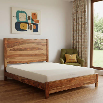 Brown Live Edge Solid Wood King Bed Frame HomeRoots