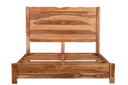 Brown Live Edge Solid Wood King Bed Frame HomeRoots