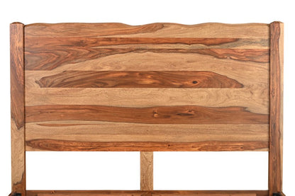 Brown Live Edge Solid Wood King Bed Frame HomeRoots