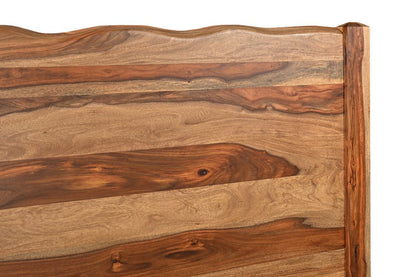 Brown Live Edge Solid Wood King Bed Frame HomeRoots