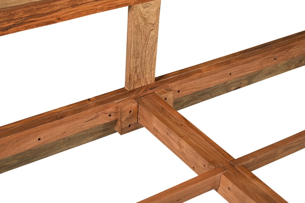 Brown Live Edge Solid Wood King Bed Frame HomeRoots