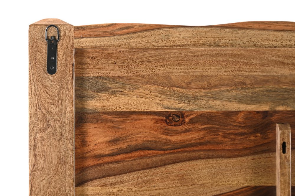 Brown Live Edge Solid Wood King Bed Frame HomeRoots