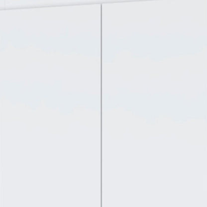 70" White Wood And Metal Four Door Two Drawer Combo Dresser