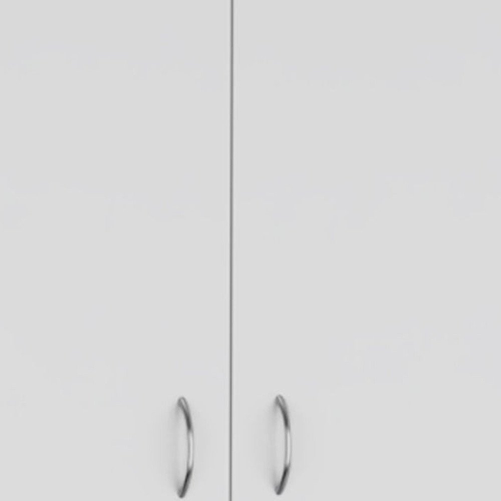 71" White Wood And Metal Two Door Two Drawer Combo Dresser — view 6