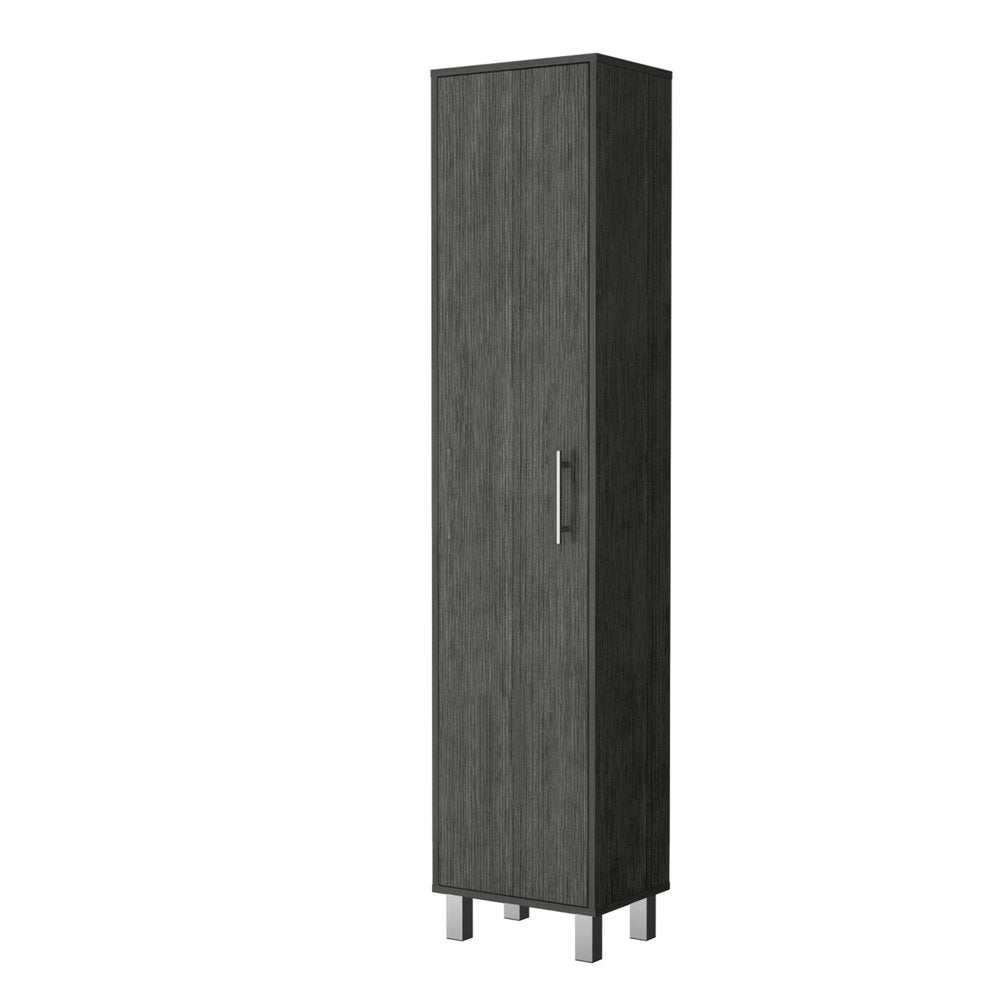 16" Gray Wood Accent Cabinet With Single Door — view 1