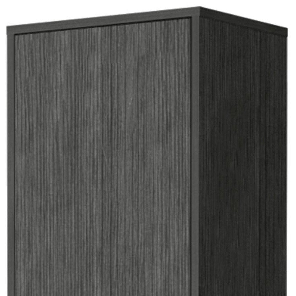16" Gray Wood Accent Cabinet With Single Door — view 5