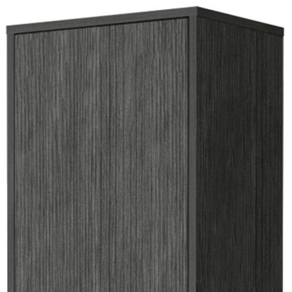 16" Gray Wood Accent Cabinet With Single Door