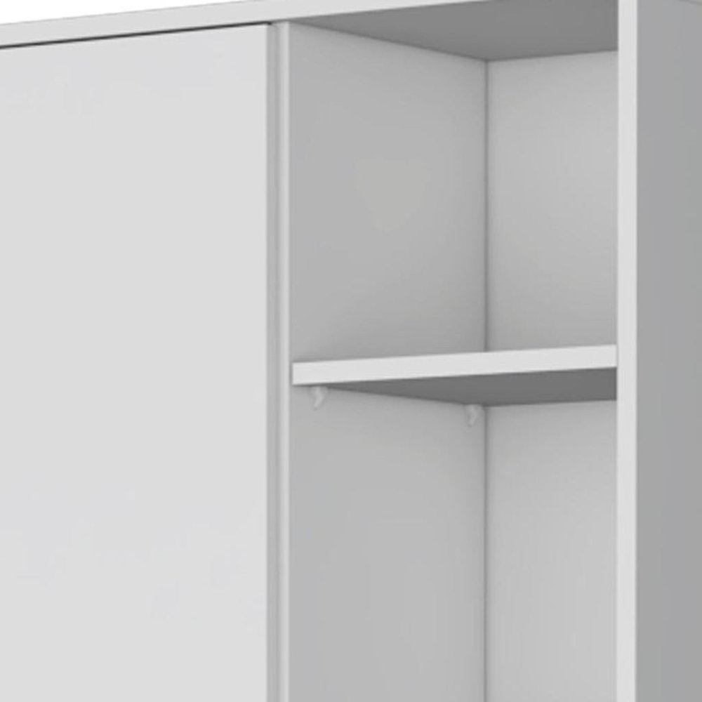 67" White Wood Two Door Pantry Or Storage Closet HomeRoots