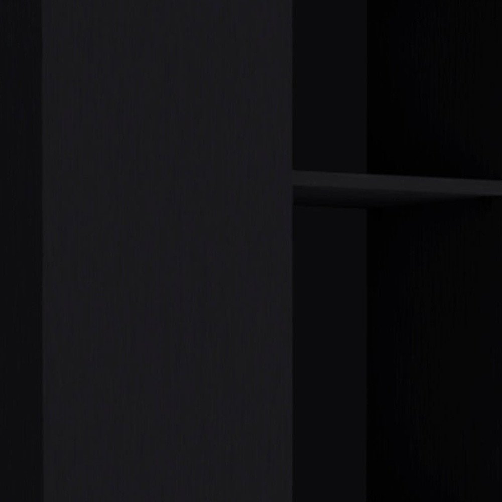 67" Black Wood Two Door Pantry Or Storage Closet HomeRoots