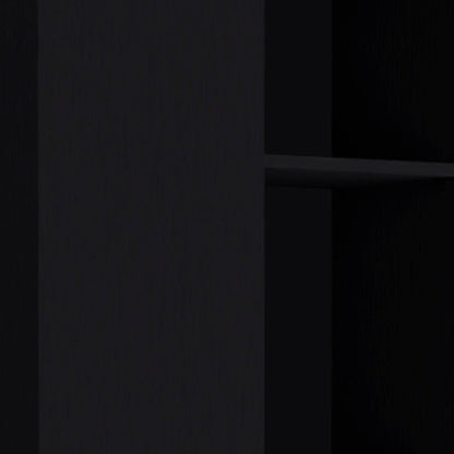 67" Black Wood Two Door Pantry Or Storage Closet HomeRoots
