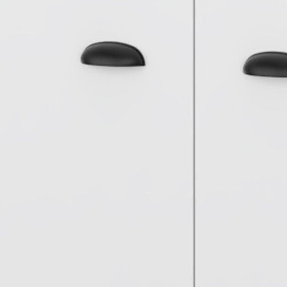 29" White Wood Bar Cabinet With Two Doors — view 3