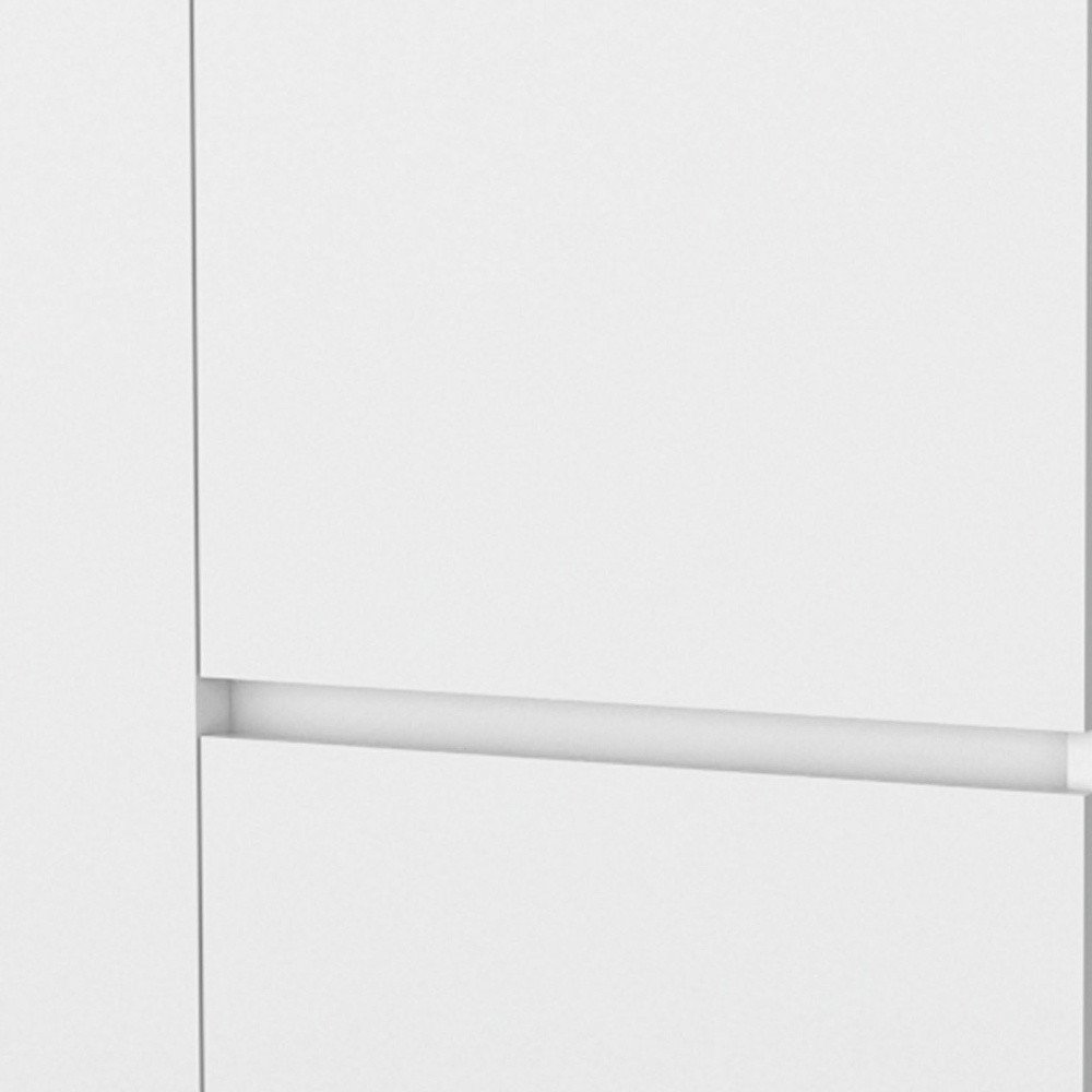26" White Wood Rolling Bar Cart — view 3