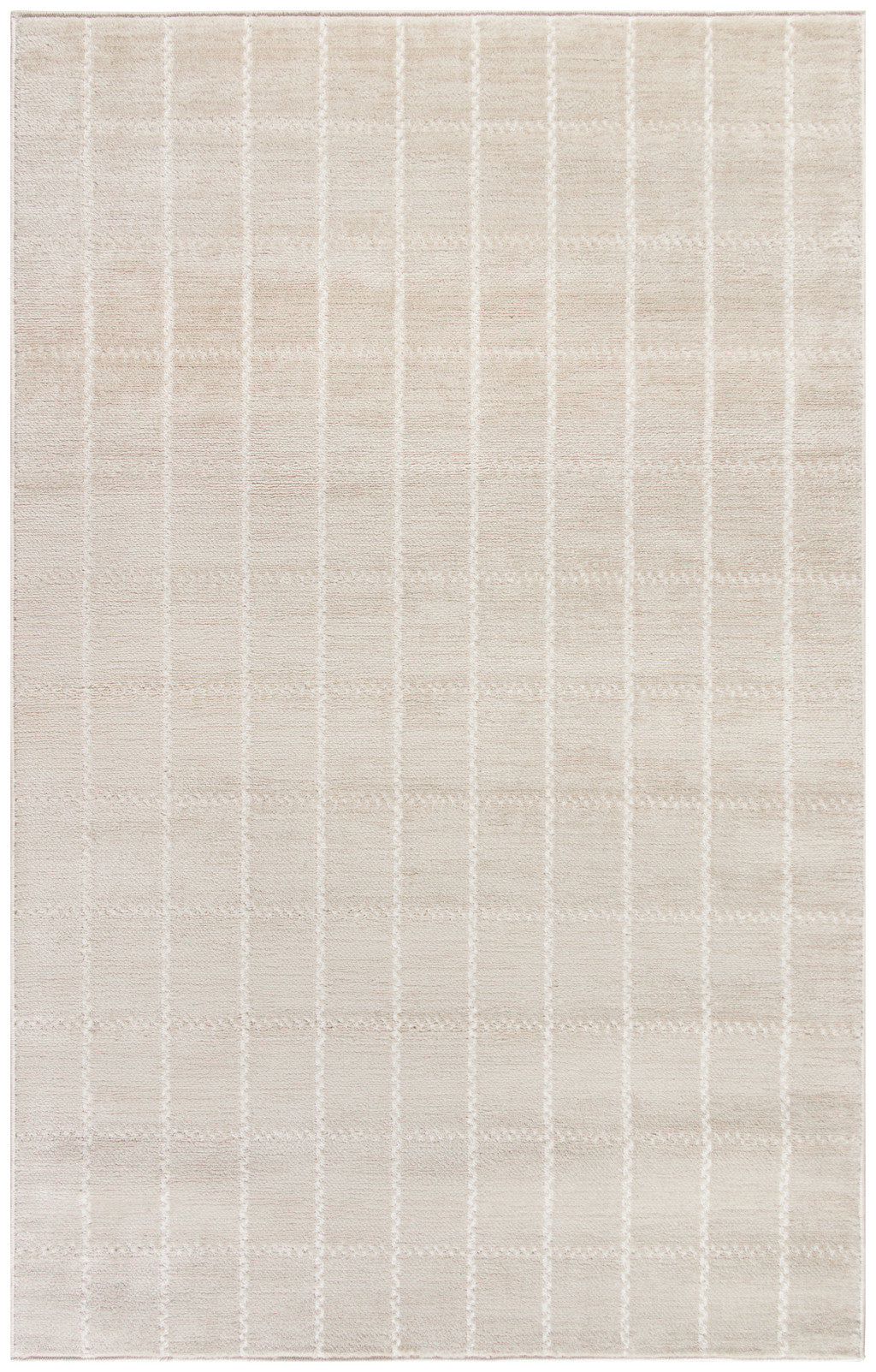 4' X 6' Cream Geometric Area Rug - 47.0" (H) x 71.0" (W) x 0.35" (D)