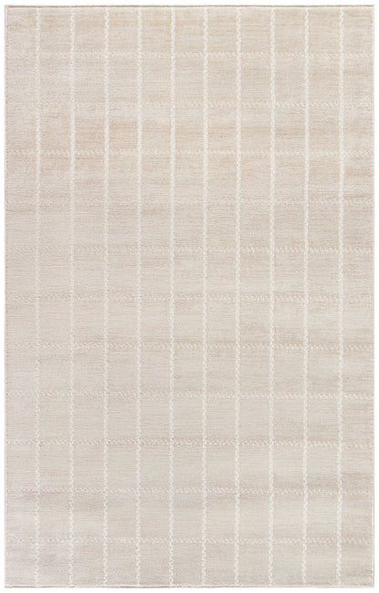 4' X 6' Cream Geometric Area Rug - 47.0" (H) x 71.0" (W) x 0.35" (D)