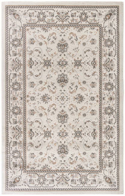 4' X 6' Cream Floral Distressed Area Rug - 47.0" (H) x 71.0" (W) x 0.35" (D)