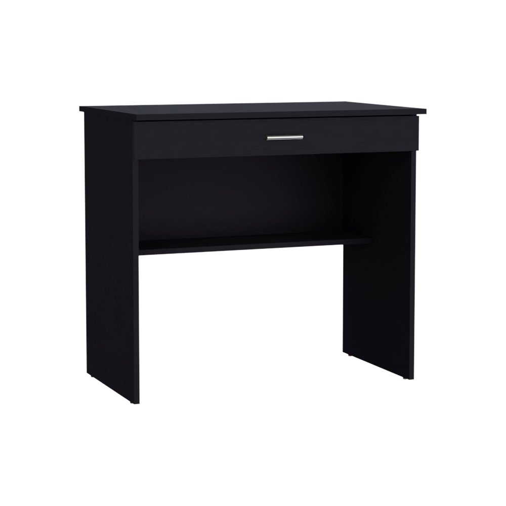 32" Black Wood Writing Desk HomeRoots