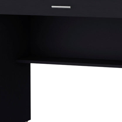 32" Black Wood Writing Desk