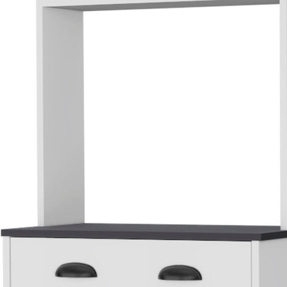 66" Black And White Wood Pantry Or Storage Closet HomeRoots