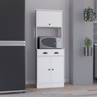 66" White Wood Pantry Or Storage Closet HomeRoots