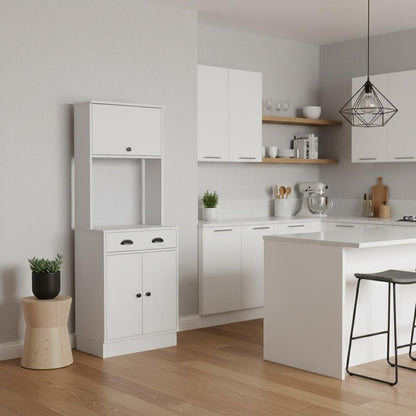 66" White Wood Pantry Or Storage Closet HomeRoots