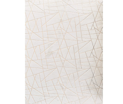 3' X 5' White and Gold Faux Fur Abstract Shag Non Skid Area Rug - 94.0" (L) x 114.0" (W) x 0.28" (H) FurniFindUSA