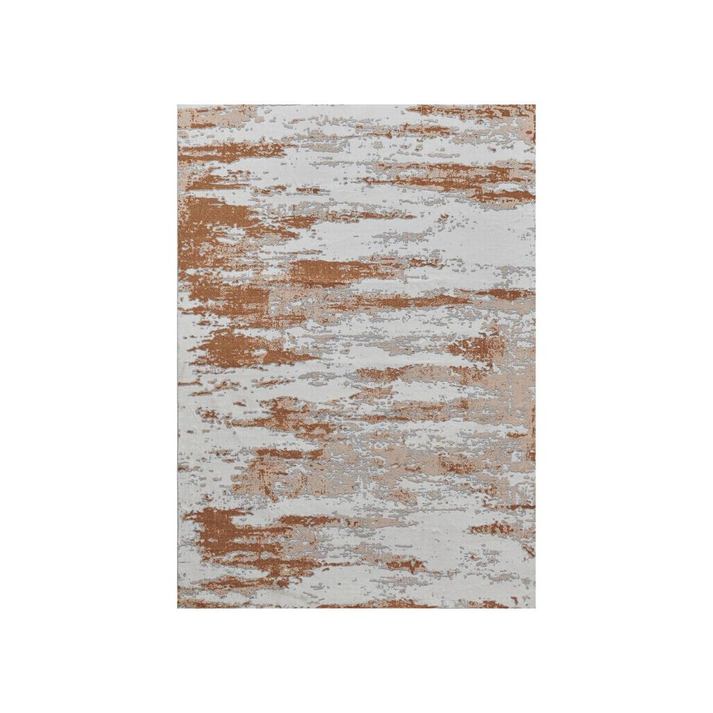 2' X 3' Gray and Brown Abstract Printed Washable Non Skid Area Rug - 63.0" (L) x 63.0" (W) x 0.5" (H)