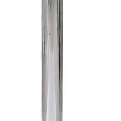24" White and Silver Rounded Wood and Iron Bar Table HomeRoots