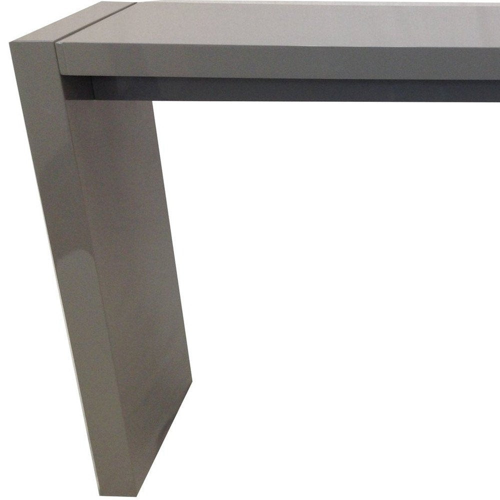 60" Gray Rectangular Wood Bar Height Bar Table HomeRoots