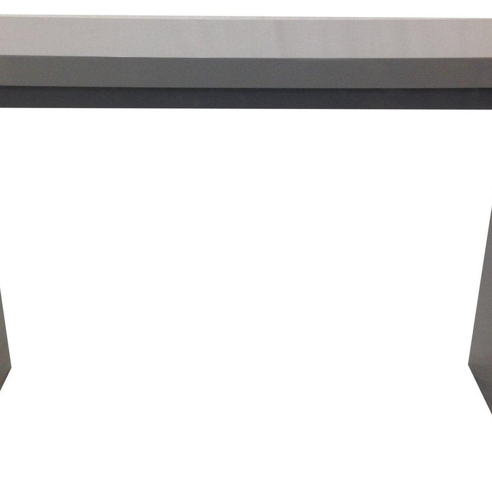 60" Gray Rectangular Wood Bar Height Bar Table
