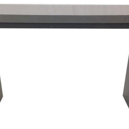 60" Gray Rectangular Wood Bar Height Bar Table