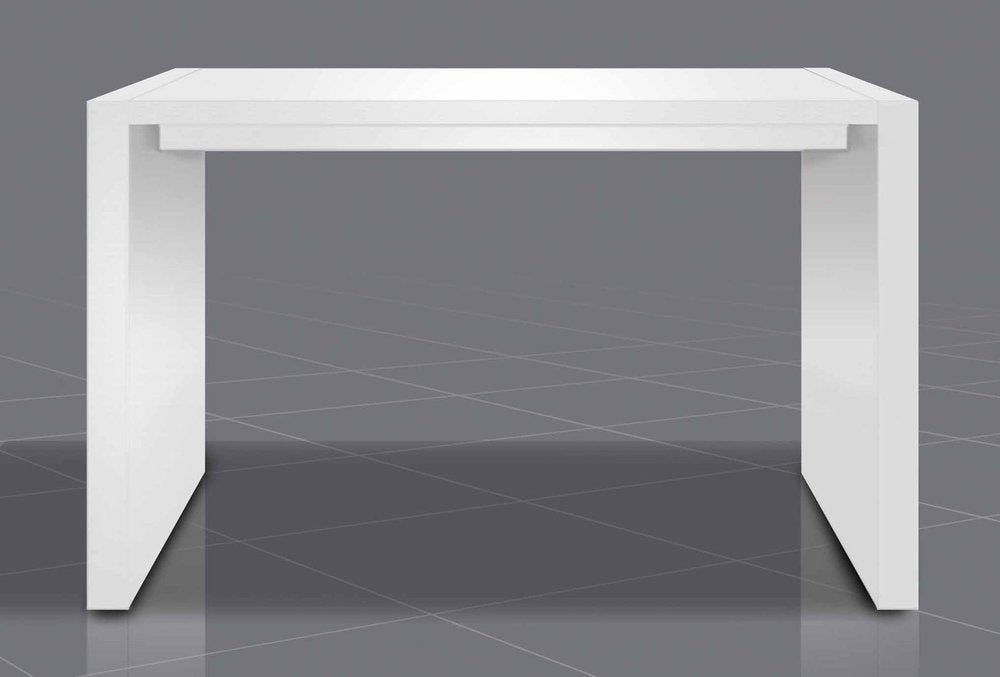 60" White Wood Rectangular Bar Height Bar Table HomeRoots