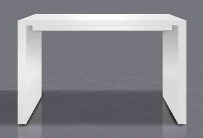 60" White Wood Rectangular Bar Height Bar Table HomeRoots