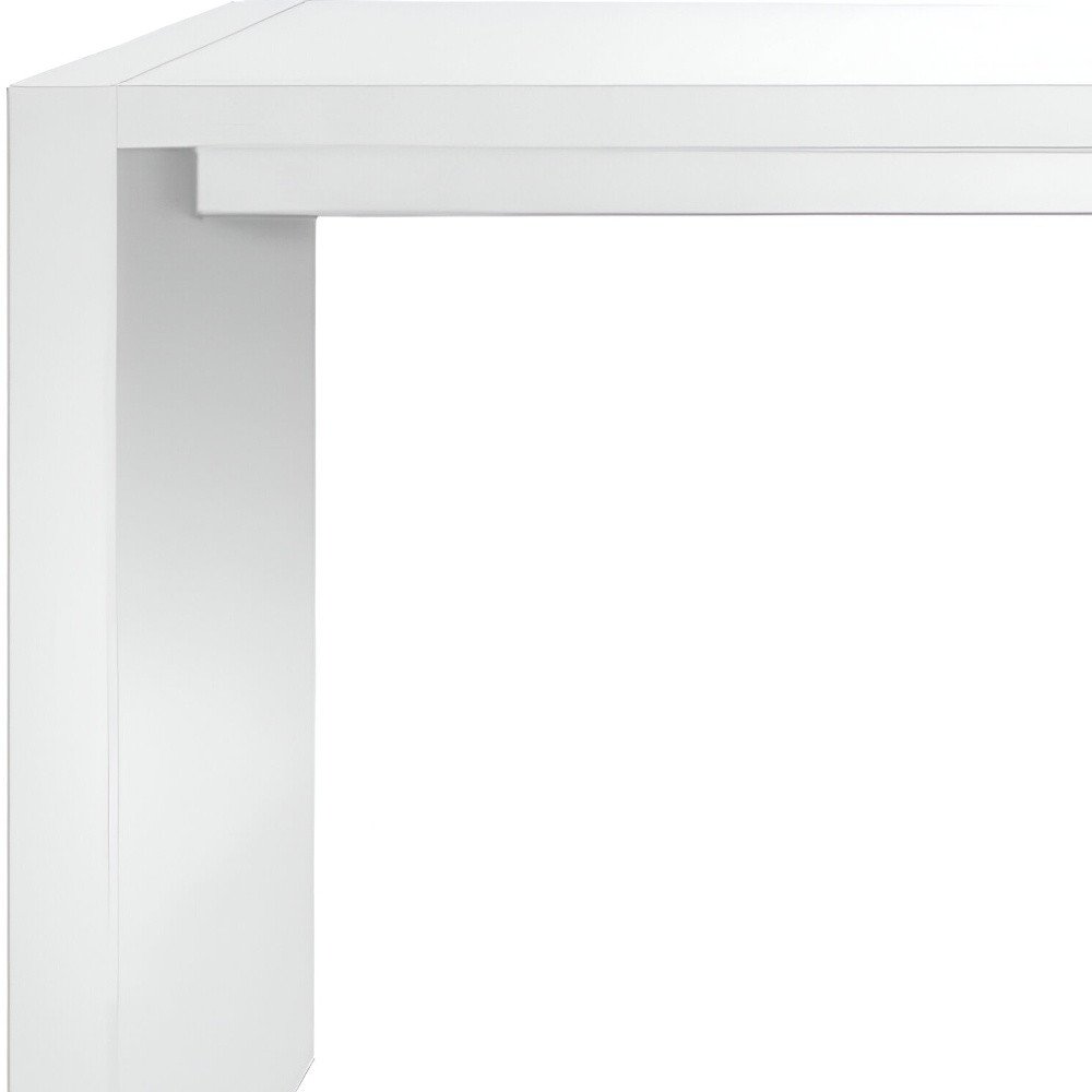 60" White Wood Rectangular Bar Height Bar Table HomeRoots