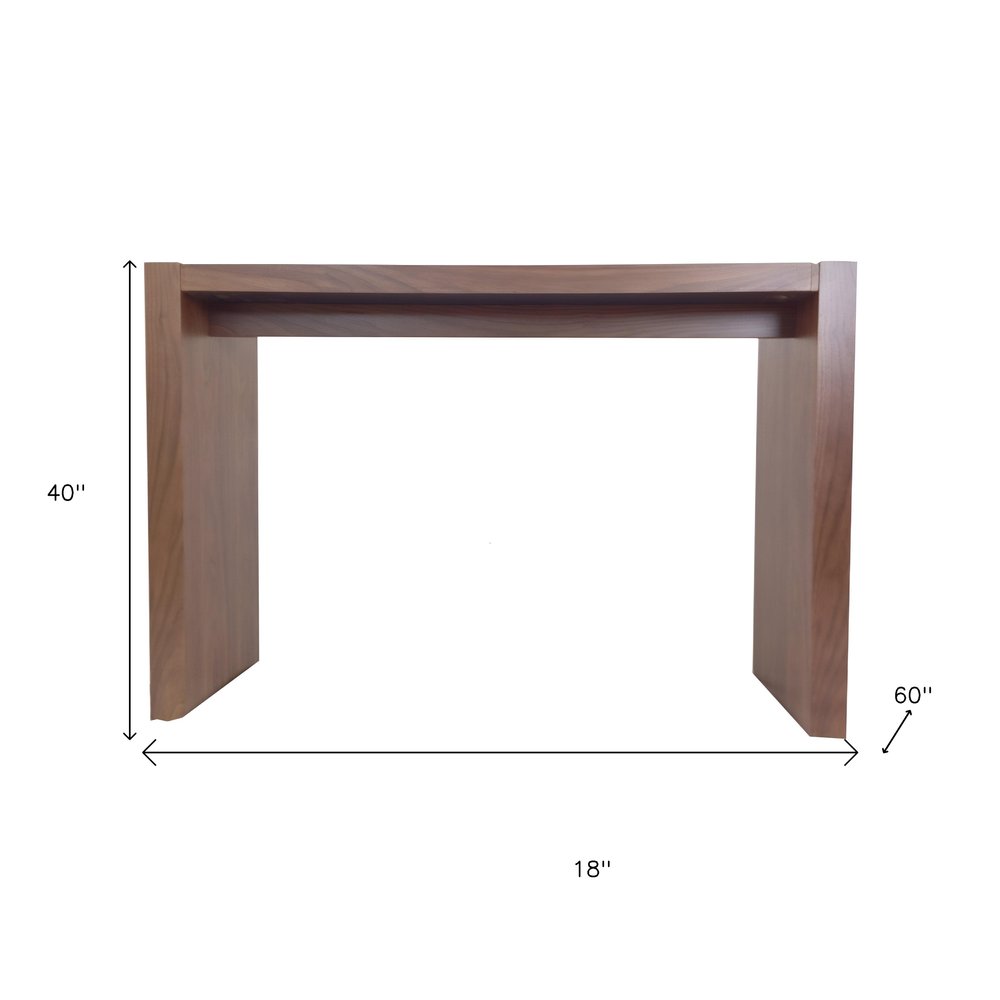 60" Brown Wood Rectangular Bar Height Bar Table HomeRoots