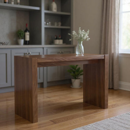 60" Brown Wood Rectangular Bar Height Bar Table HomeRoots