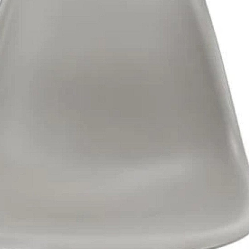 Set of Two Gray And Brown Heavy Duty Plastic Dining Side Chairs — view 3