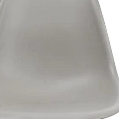 Set of Two Gray And Brown Heavy Duty Plastic Dining Side Chairs HomeRoots