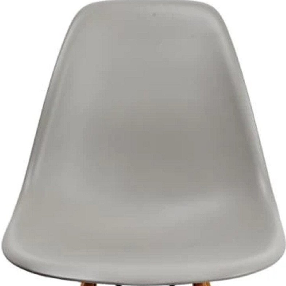 Set of Two Gray And Brown Heavy Duty Plastic Dining Side Chairs HomeRoots