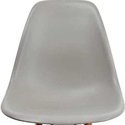 Set of Two Gray And Brown Heavy Duty Plastic Dining Side Chairs HomeRoots