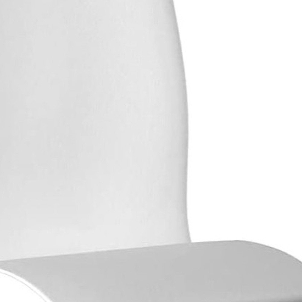 Set of Two Black And Silver Faux Leather And Metal Swivel Dining Side Chairs HomeRoots
