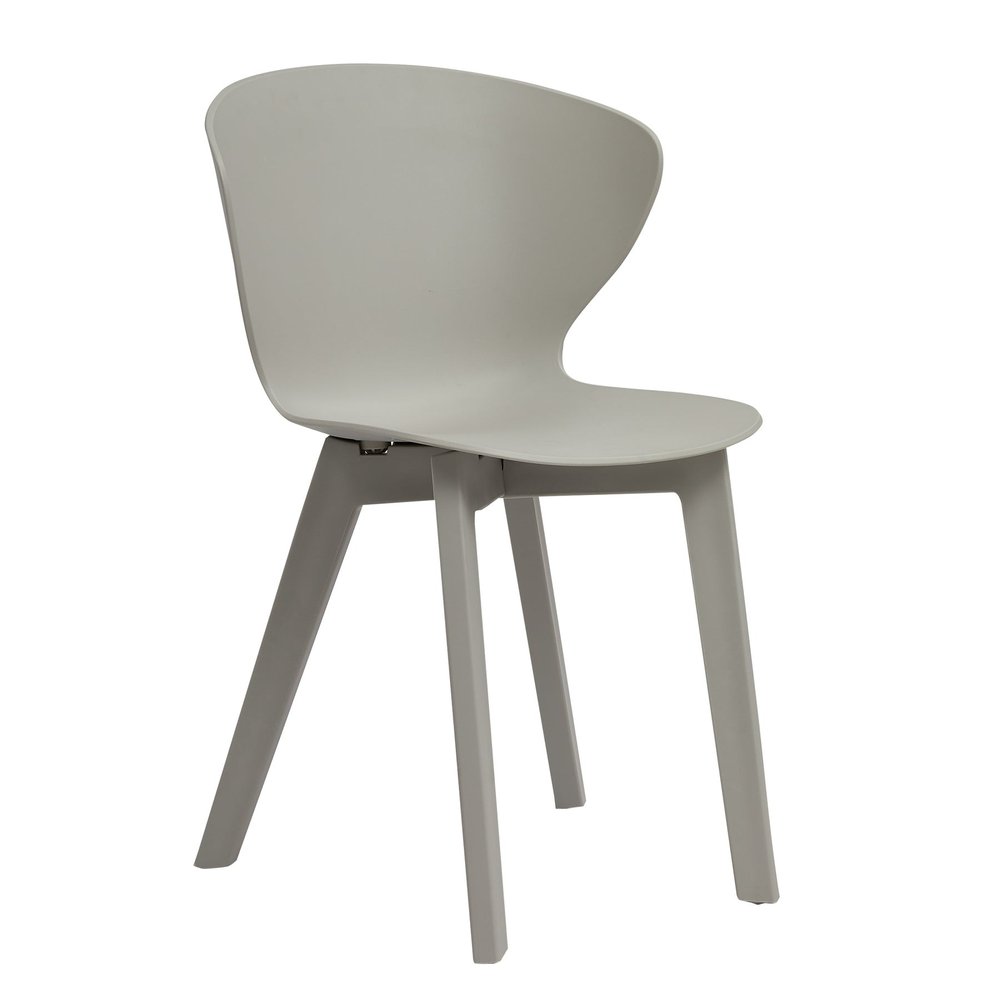 Set of Four White Heavy Duty Plastic Dining Side Chairs