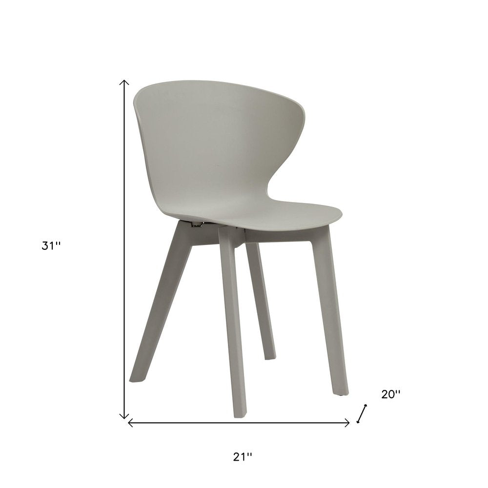 Set of Four White Heavy Duty Plastic Dining Side Chairs — view 8