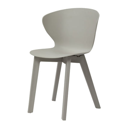 Set of Four White Heavy Duty Plastic Dining Side Chairs HomeRoots
