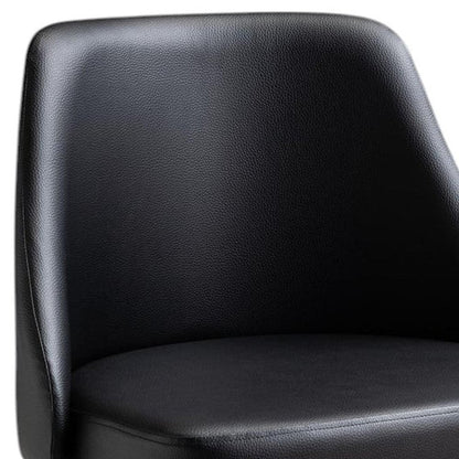 Black and Gold Faux Leather Adjustable Height Swivel Rolling Office Chair HomeRoots