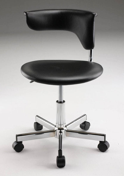 Black and Silver Adjustable Height Swivel Rolling Conference Office Chair HomeRoots